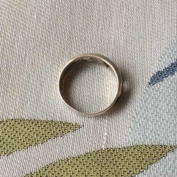 Sterling silver star and moon ring - size 6 - Picture 3 of 6